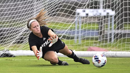 August 21, 2022, Houston, Texas, USA;  Rice Owls goalkeeper Taylor Rowe (26) warming up prior to the match against the Samford Bulldogs at Holloway Field Rice University.  (Mandatory Credit:  Maria Lysaker | Rice Athletics)
