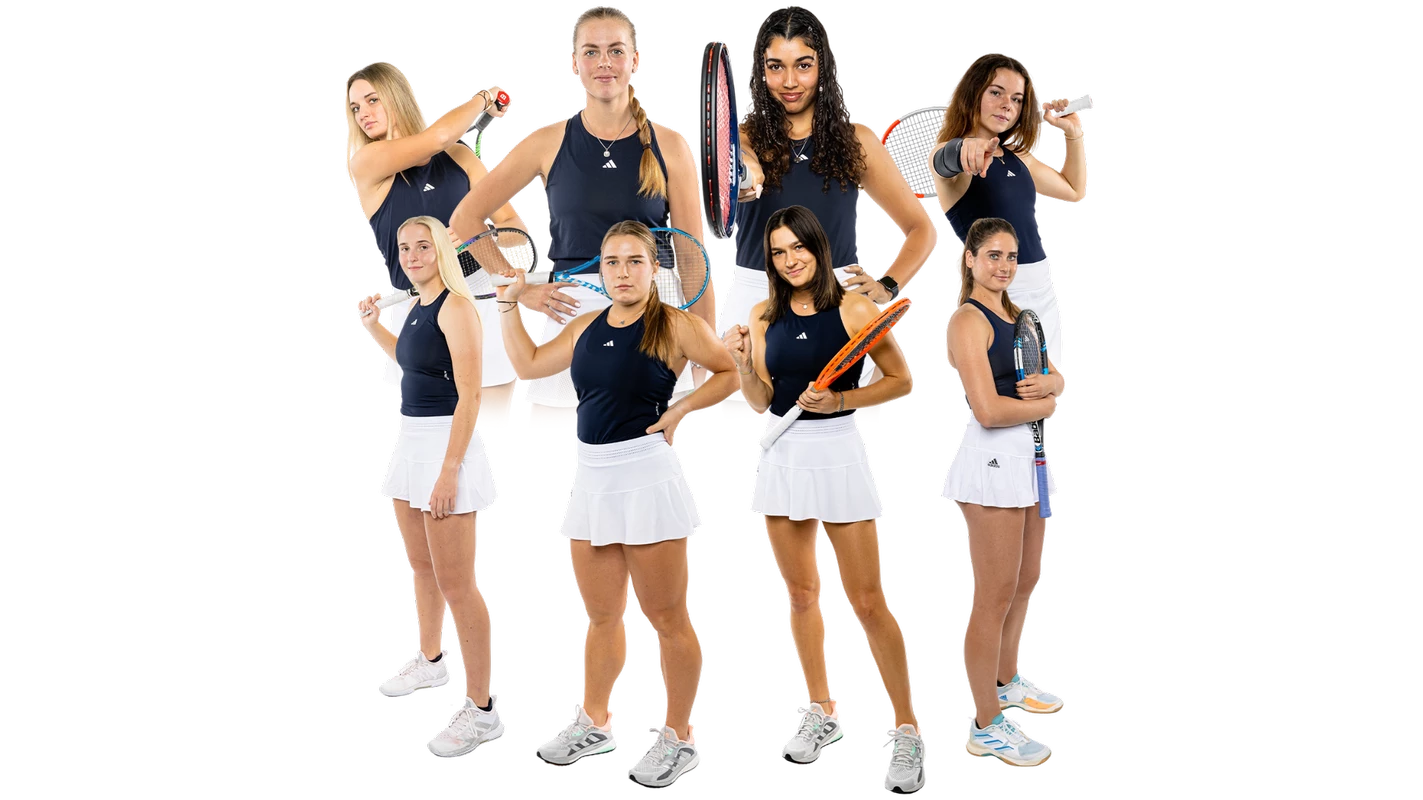 2023 Women's Tennis Team collage for roster page