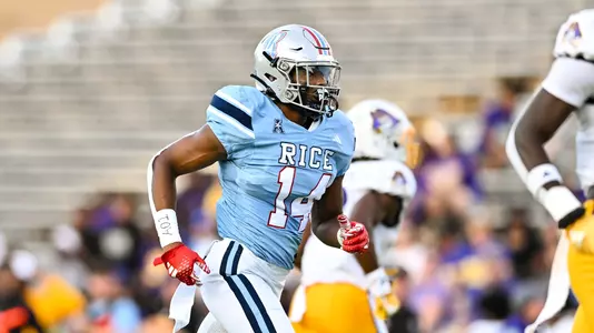 September 30, 2023, Houston, Texas, US: During the game between the East Carolina Pirates and the Rice Owls at Rice Stadium. (Mandatory Credit: Maria Lysaker | Rice Athletics)