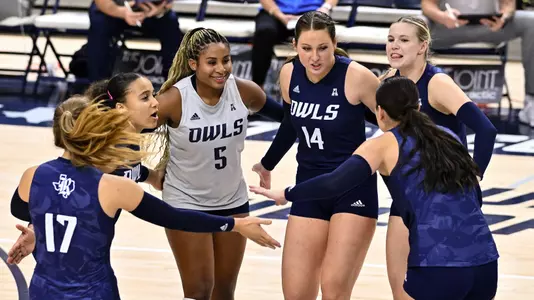 September 20, 2023, Houston, Texas, US: During the match between the UAB Blazers and the Rice Owls at Tudor Fieldhouse. (Mandatory Credit: Maria Lysaker | Rice Athletics)