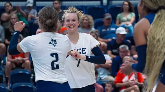 Emilia Weske celebrates a point