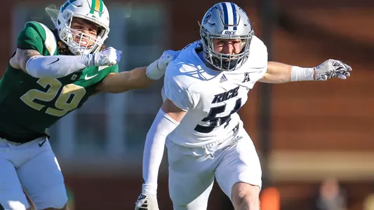 November 18, 2023:  NCAA football game between Rice University and UNC-Charlotte, at Jerry Richardson Stadium, Charlotte, North Carolina.  David Beach