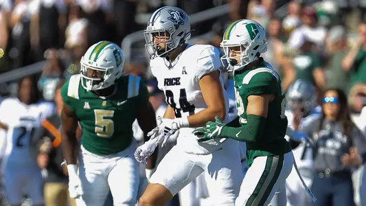 November 18, 2023: NCAA football game between Rice University and UNC-Charlotte, at Jerry Richardson Stadium, Charlotte, North Carolina. David Beach
