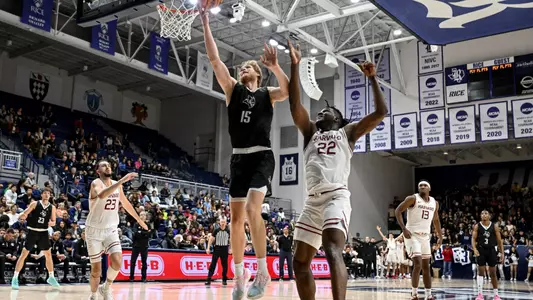 November 10, 2023: during the game against the Harvard Crimson at Tudor Fieldhouse, in Houston, Texas. Mandatory Credit: Maria Lysaker | Rice Athletics