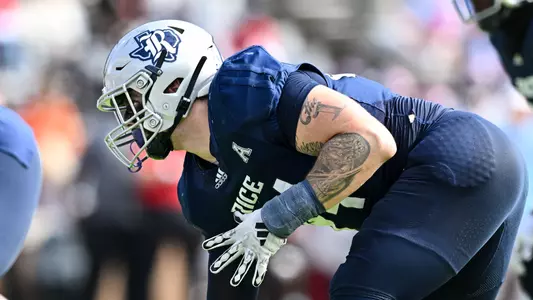 November 25, 2023, Houston, Texas, US: During the game between the FAU Owls and the Rice Owls on Senior Day at Rice Stadium. (Mandatory Credit: Maria Lysaker | Rice Athletics)