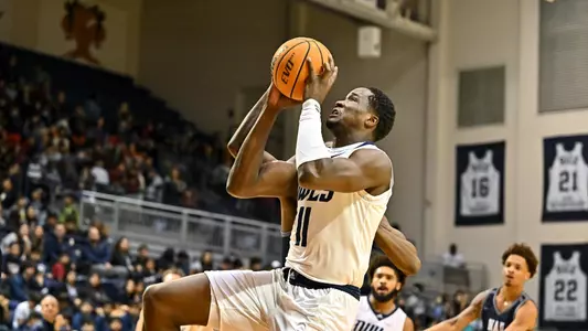 December 15, 2022: Rice Owls center Ifeanyi Ufochukwu (11) shoots the ball against the North American Stallions during the second half at Tudor Fieldhouse in Houston, Texas. Mandatory Credit: Maria Lysaker | Rice Athletics