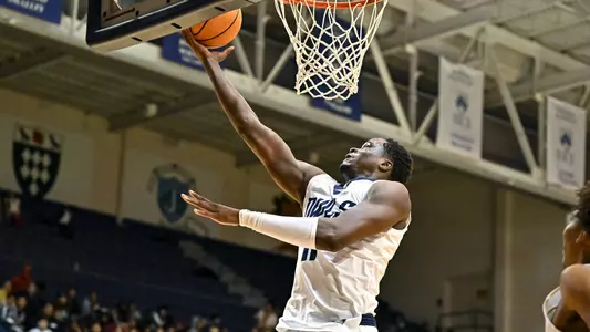 December 15, 2022: Rice Owls center Ifeanyi Ufochukwu (11) shoots the ball during the second half against the North American Stallions at Tudor Fieldhouse in Houston, Texas. Mandatory Credit: Maria Lysaker | Rice Athletics