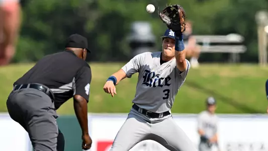 May 24, 2023: During game 3 of Conference USA baseball Championships between Dallas Baptist and Rice at Reckling Park Rice University in Houston, Texas (Mandatory Credit: Maria Lysaker | CUSA)