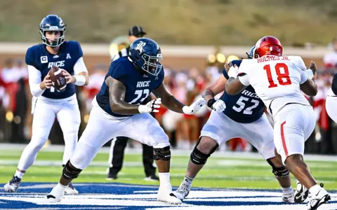 September 09, 2023, Houston, Texas, US: During the 47th Bayou Bucket game between the University of Houston Cougars and the Rice Owls at Rice Stadium. (Mandatory Credit: Maria Lysaker | Rice Athletics)