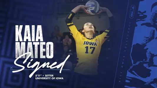 Rice volleyball head coach Genny Volpe has announced the addition of transfer setter Kaia Mateo for the 2024 season.