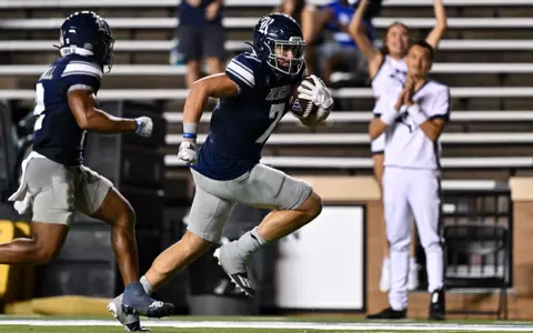September 28, 2024, Houston, Texas, US: Elijah Mojarro During a game between the Charlotte 49er’s and the Rice Owls at Rice Stadium. The 49er’s defeated the Owls 21-20. Mandatory Credit: Maria Lysaker | Rice Athletics