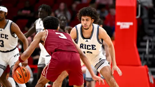 November 09, 2024, Houston, Texas, US: During a game between the Florida State Seminoles and the Rice Owls at Toyota Center. Mandatory Credit: Maria Lysaker | Rice Athletics