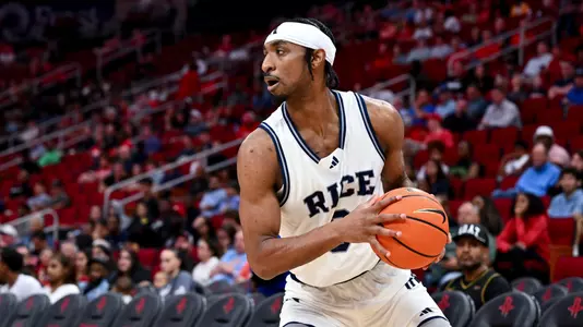November 09, 2024, Houston, Texas, US: During a game between the Florida State Seminoles and the Rice Owls at Toyota Center. The Seminoles defeated the Owls 73-65. Mandatory Credit: Maria Lysaker | Rice Athletics