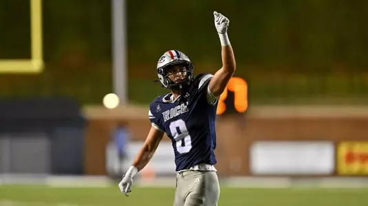 November 02, 2024, Houston, Texas, US: During a game between the Navy Midshipmen and the Rice Owls at Rice Stadium. The Owls defeated the Midshipmen 24-10. Mandatory Credit: Maria Lysaker | Rice Athletics