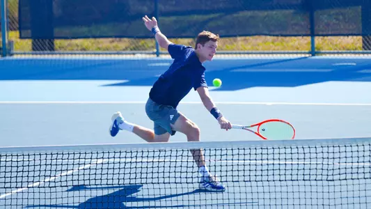 Rice men's tennis player Arthus de la Bassetiere reaches for a shot during a recent match