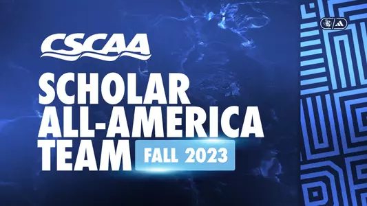 A graphic announcing Rice swimming has been named a Fall 2023 CSCAA Scholar All-America Team.