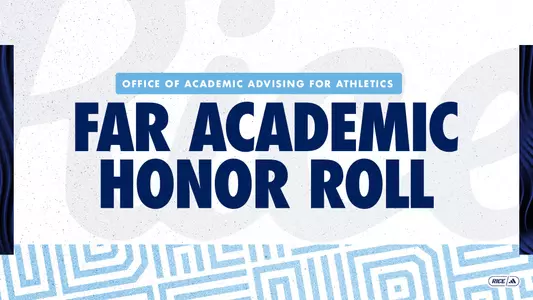 A graphic showing the FAR Academic Honor Roll for Fall 2023