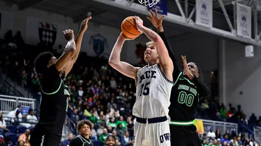 March 09, 2024: During the game between the University of North Texas Mean Green and the Rice Owls at Tudor Fieldhouse, in Houston, Texas. Mandatory Credit: Maria Lysaker | Rice Athletics