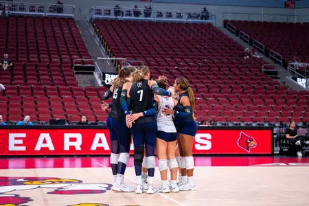 Volleyball Team Huddle