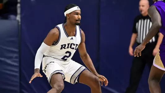 December 16, 2024, Houston, Texas, US: During a game between the Alcorn State Braves and the Rice Owls at Tudor Fieldhouse. Mandatory Credit: Maria Lysaker | Rice Athletics