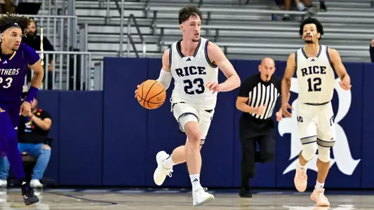 December 22, 2024, Houston, Texas, US: During a game between the Texas Prairie View A&M Panthers and the Rice Owls at Tudor Fieldhouse. The Owls defeated the Panthers 64-46. Mandatory Credit: Maria Lysaker | Rice Athletics