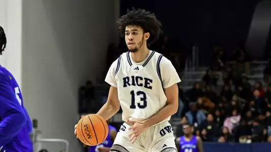 December 19, 2024, Houston, Texas, US: During a game between the University North Texas Dallas Trailblazers and the Rice Owls at Tudor Fieldhouse. The Trailblazers defeated the Owls 69-68. Mandatory Credit: Maria Lysaker | Rice Athletics