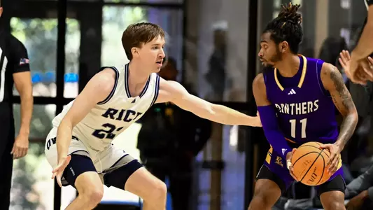 December 22, 2024, Houston, Texas, US: During a game between the Texas Prairie View A&M Panthers and the Rice Owls at Tudor Fieldhouse. The Owls defeated the Panthers 64-46. Mandatory Credit: Maria Lysaker | Rice Athletics