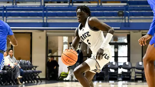 December 19, 2024, Houston, Texas, US: During a game between the University North Texas Dallas Trailblazers and the Rice Owls at Tudor Fieldhouse. The Trailblazers defeated the Owls 69-68. Mandatory Credit: Maria Lysaker | Rice Athletics