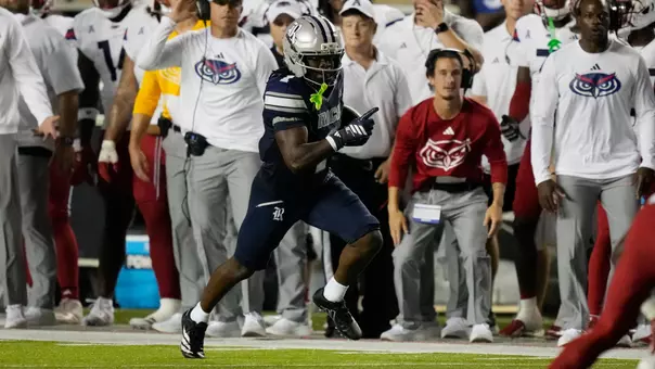 Rice University plays an NCAA football game against Florida Atlantic University, Saturday, Oct. 4, 2025, at Rice Stadium in Houston. (Photo by Kevin M. Cox)