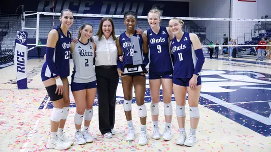 November 9, 2025: during the game between the Florida Atlantic Owls and the Rice Owls at Tudor Fieldhouse, in Houston, Texas. Mandatory Credit: Rhonda Taormina | Rice Athletics
