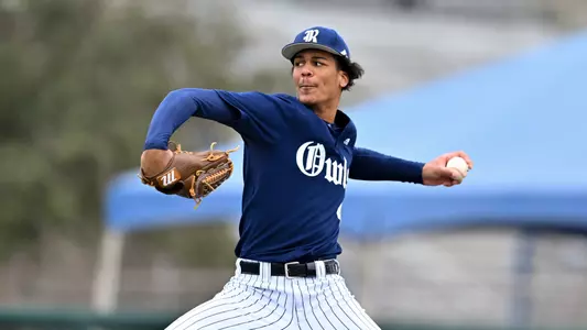 February 19, 2025, Houston, Texas, US: During a game between the Sam Houston Bearkats and the Rice Owls at Reckling Park. Mandatory Credit: Maria Lysaker | Rice Athletics