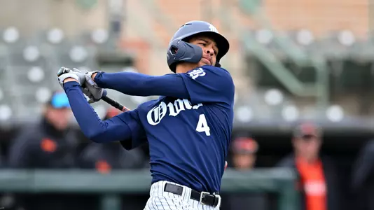 February 19, 2025, Houston, Texas, US: During a game between the Sam Houston Bearkats and the Rice Owls at Reckling Park. Mandatory Credit: Maria Lysaker | Rice Athletics