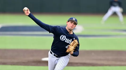 February 19, 2025, Houston, Texas, US: During a game between the Sam Houston Bearkats and the Rice Owls at Reckling Park. Mandatory Credit: Maria Lysaker | Rice Athletics