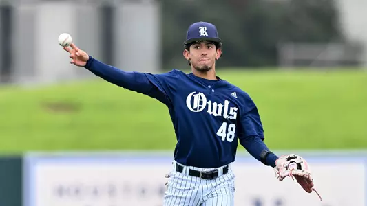 February 19, 2025, Houston, Texas, US: During a game between the Sam Houston Bearkats and the Rice Owls at Reckling Park. Mandatory Credit: Maria Lysaker | Rice Athletics