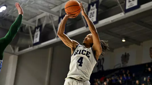 January 25, 2025, Houston, Texas, US: During a game between the Tulane Green Wave and the Rice Owls at Tudor Fieldhouse. Mandatory Credit: Maria Lysaker | Rice Athletics