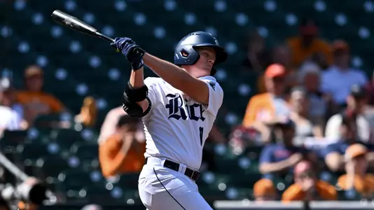 March 01, 2025, Houston, Texas, US: During a game 2 of the Astros Foundation College Classic between the Tennessee Volunteers and the Rice Owls at Daikin Park. Mandatory Credit: Maria Lysaker | Rice Athletics