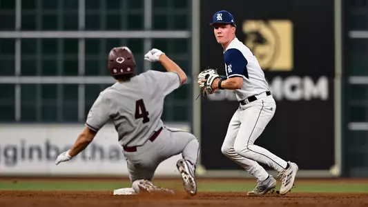 March 02, 2025, Houston, Texas, US: During a game 3 of the Astros Foundation College Classic between the Texas A&M Aggies and the Rice Owls at Daikin Park. Mandatory Credit: Maria Lysaker | Rice Athletics