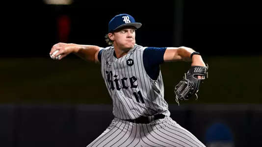April 08, 2025, Houston, Texas, US: During game two of the silver glove series between cross town rivals the University of Houston Cougars and the Rice Owls at Darryl & Lori Schroeder Park. Mandatory Credit: Maria Lysaker | Rice Athletics