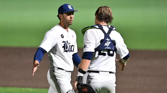 March 07, 2025, Houston, Texas, US: During game 1 between the Yale Bulldogs and the Rice Owls at Reckling Park. Mandatory Credit: Maria Lysaker | Rice Athletics