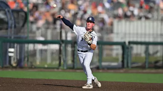 March 29, 2025, Houston, Texas, US: During game 2 between the East Carolina University Pirates and the Rice Owls at Reckling Park. Mandatory Credit: Maria Lysaker | Rice Athletics