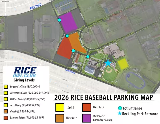 Reckling Park Parking Map 2026