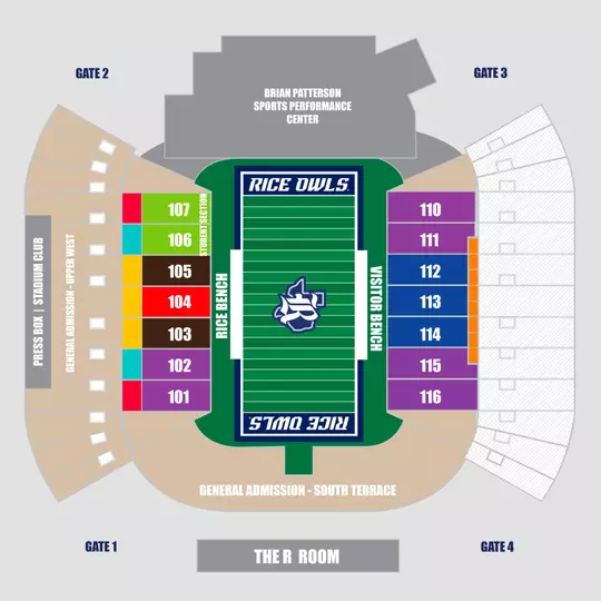26 Football Seating Map