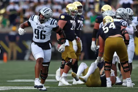 Rice University Owls vs. University of Notre Dame Fighting Irish at Notre Dame Stadium on 12 September 2026 (Photos by Daniel P. Horan)