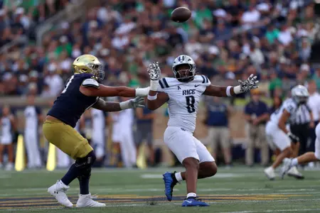 Rice University Owls vs. University of Notre Dame Fighting Irish at Notre Dame Stadium on 12 September 2026 (Photos by Daniel P. Horan)