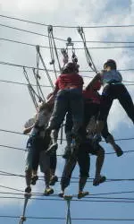 Women's Lacrosse Particpates In Ropes Challenge