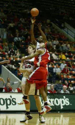 Men's Basketball Tops Dayton 58-50 For 300th Victory In The Robins Center