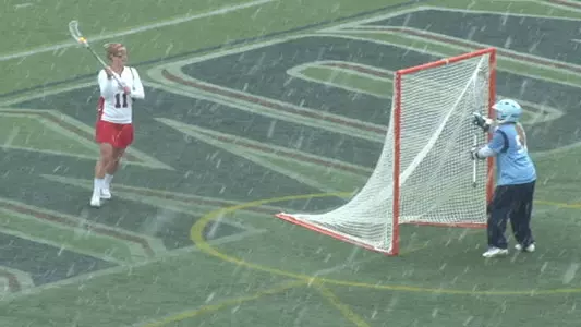 Spiders Fall to No. 5 Heels in Snowy Sunday Affair