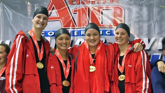 Spiders Set 200 Medley Marks on Opening Day of A-10s