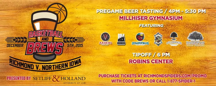 Basketball and Brews Tasting Event to Precede Game vs. UNI