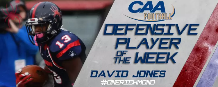 David Jones Named CAA Defensive Player Of The Week